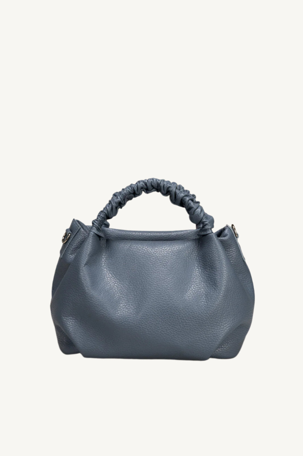 "Women's grain leather handbag with top handles, adjustable strap, zip closure, and spacious interior. Perfect for everyday elegance. Made in Italy."