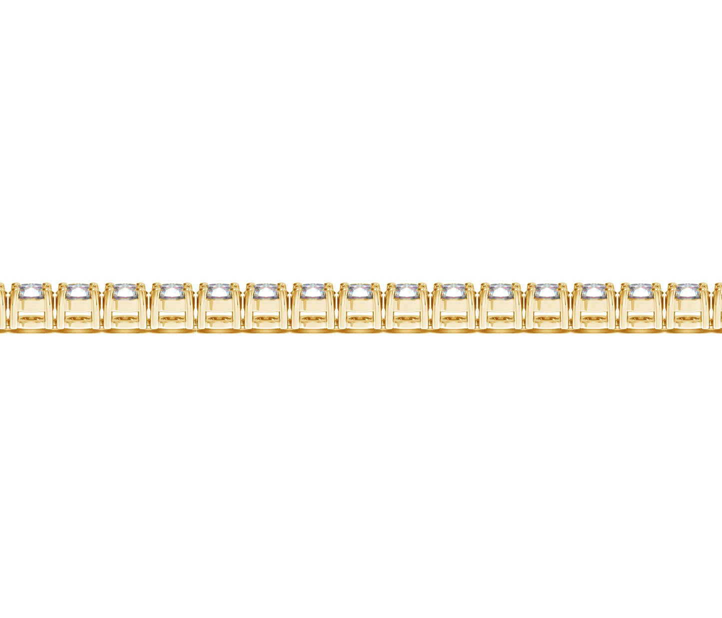 Lab Grown Round Diamond Tennis Bracelet in 14k Yellow Gold(10 cctw F/G  VS2/SI1)