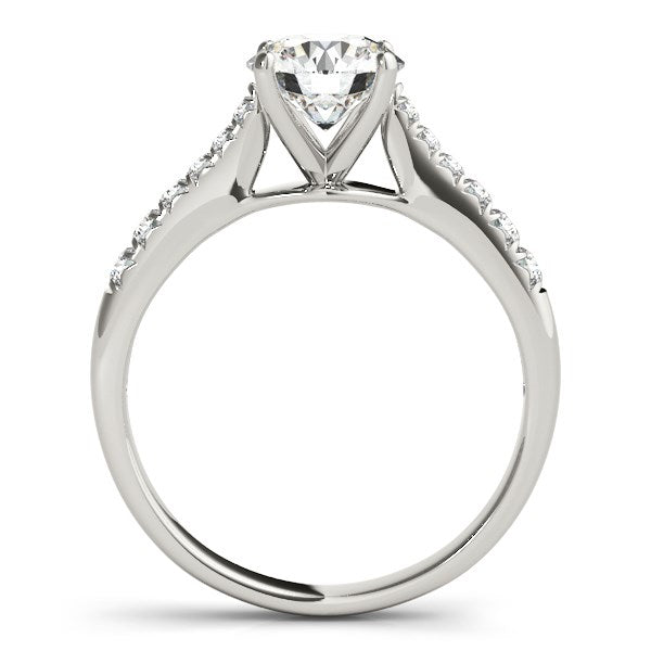 14k White Gold Round Cut Diamond Engagement Ring  (1 5/8 cttw)