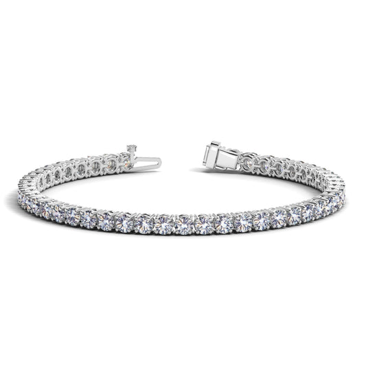 Lab Grown Round Diamond Tennis Bracelet in 14k White Gold (10 cctw F/G  VS2/SI1)